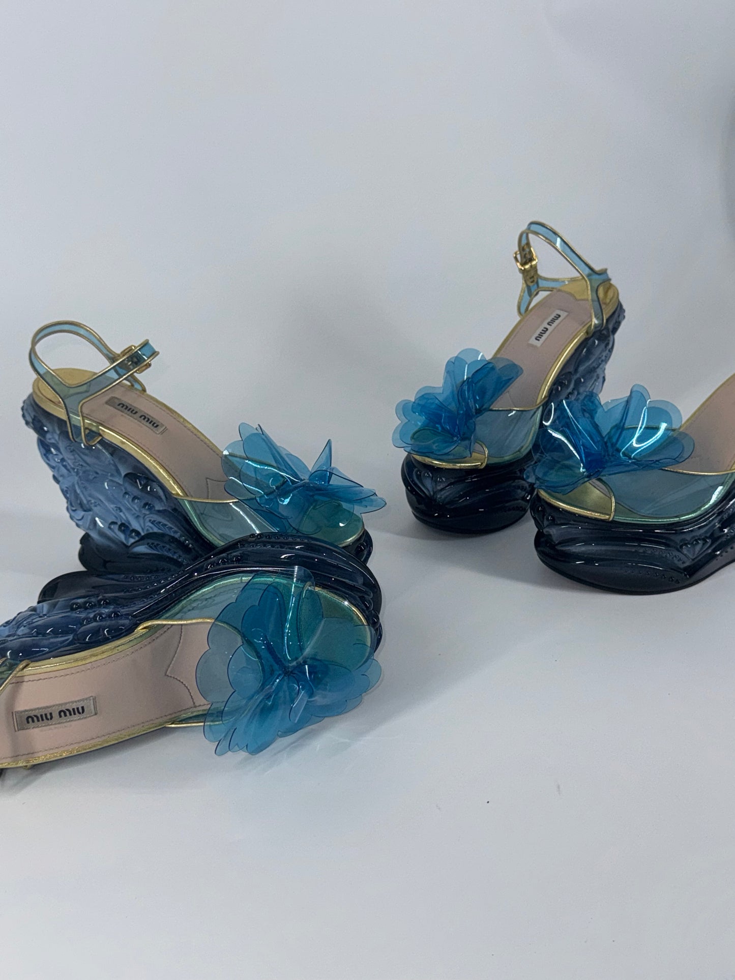 Miu Miu 'SS17' Water Wedge Sandals - EU 38.5