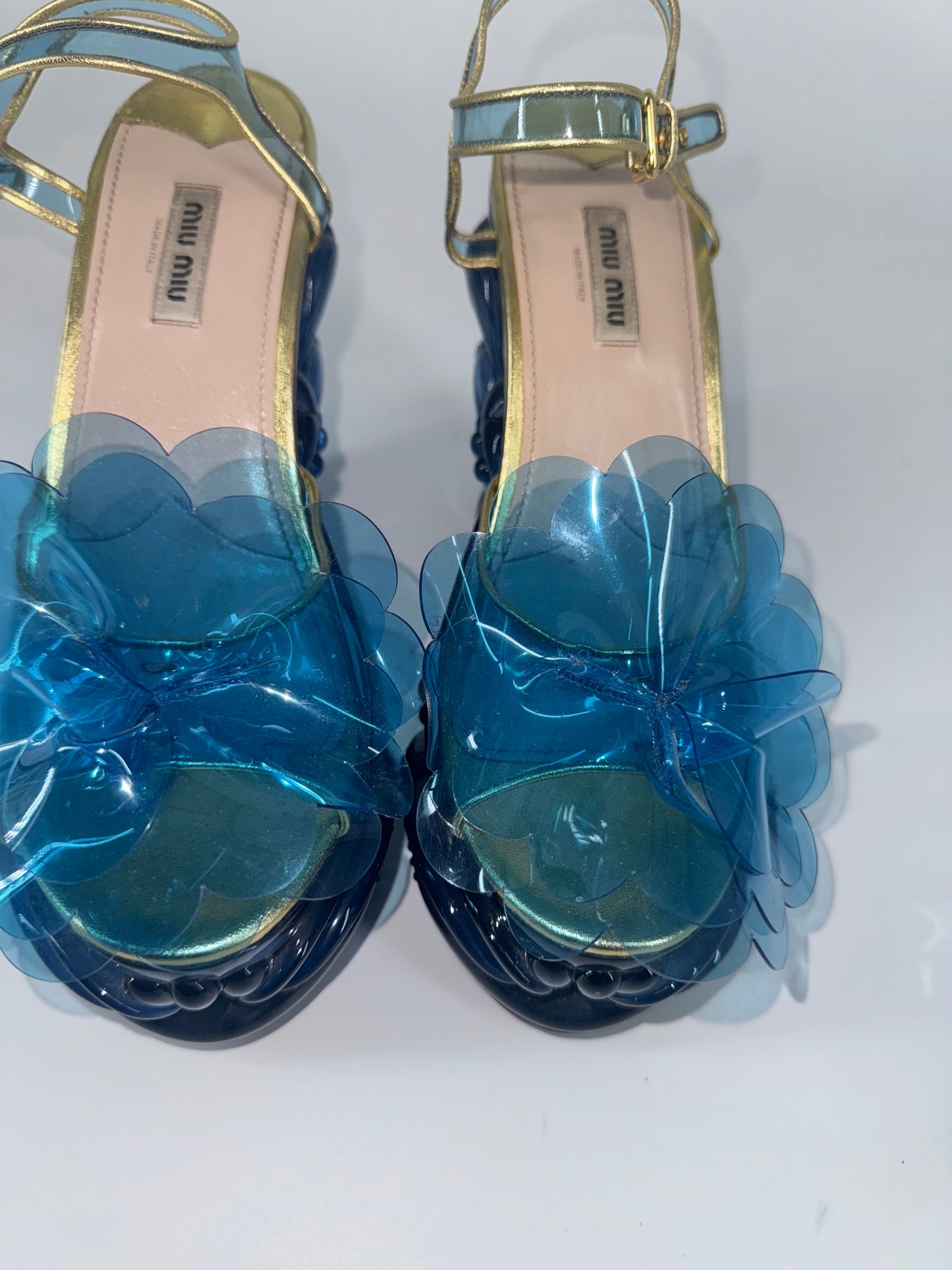 Miu Miu 'SS17' Water Wedge Sandals - EU 38.5