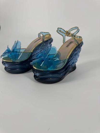 Miu Miu 'SS17' Water Wedge Sandals - EU 38.5