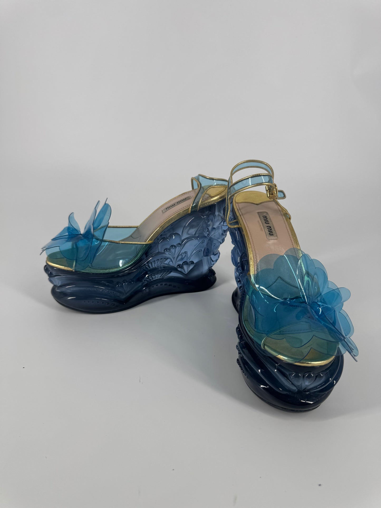 Miu Miu 'SS17' Water Wedge Sandals - EU 38.5