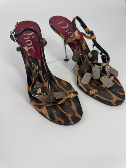 Dior F/W 2004 Leopard Dog Tag Heels