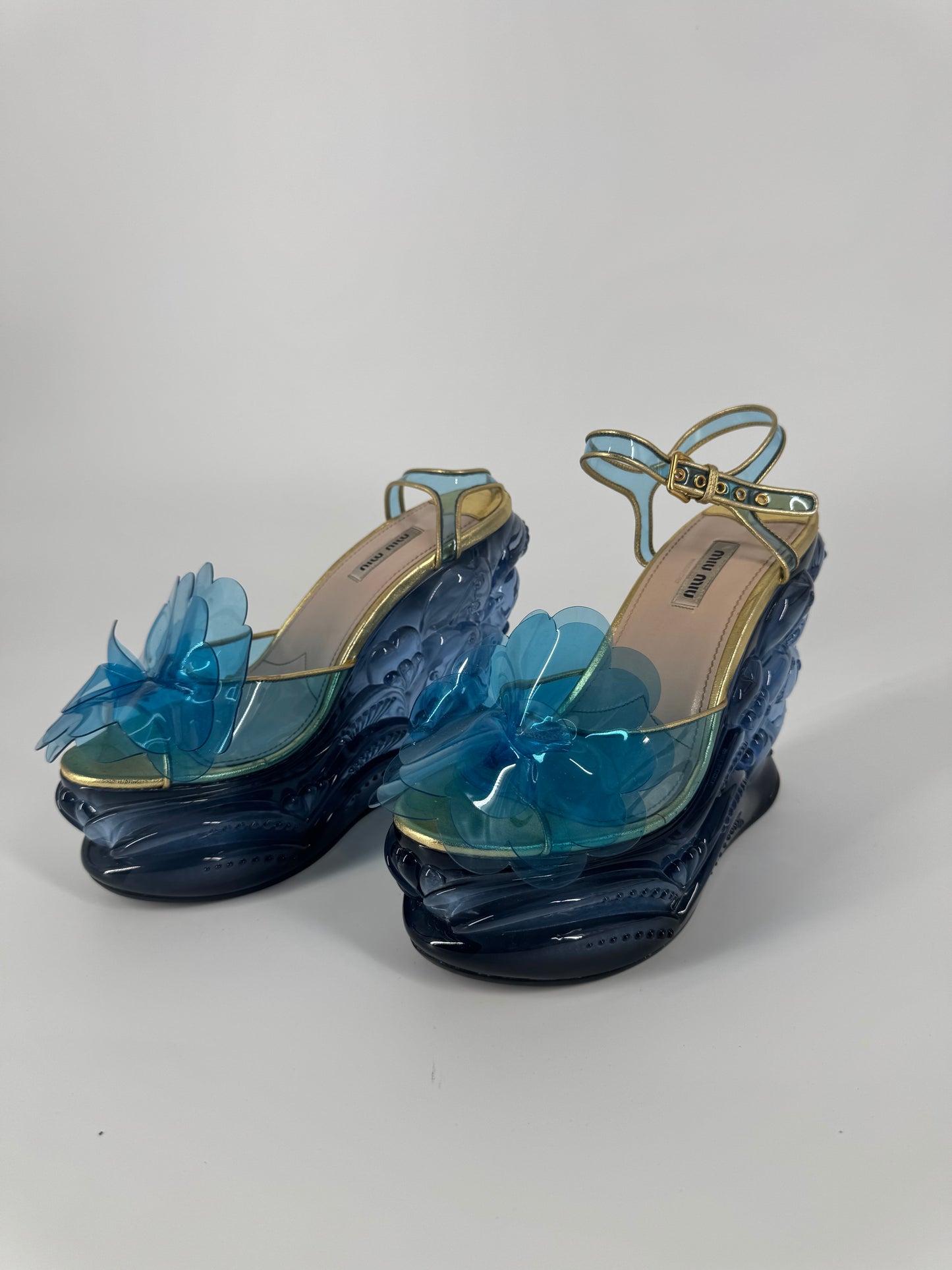 Miu Miu 'SS17' Water Wedge Sandals - EU 38.5