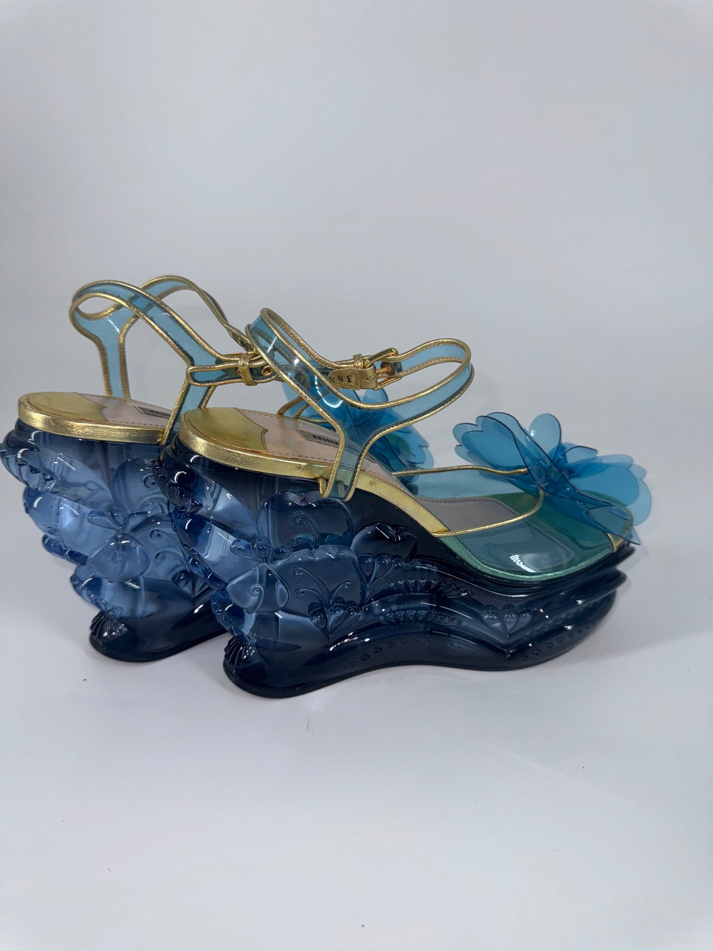 Miu Miu 'SS17' Water Wedge Sandals - EU 38.5