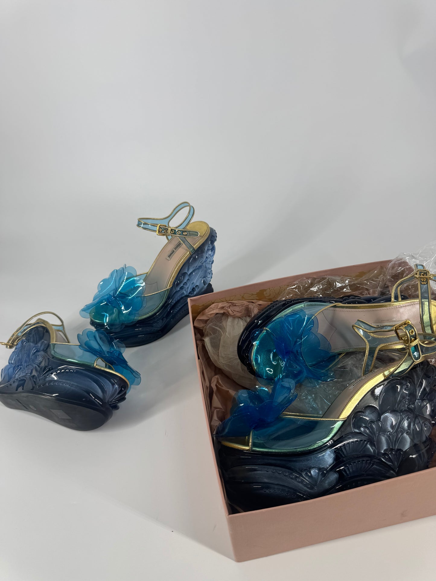 Miu Miu 'SS17' Water Wedge Sandals - EU 39 (New)