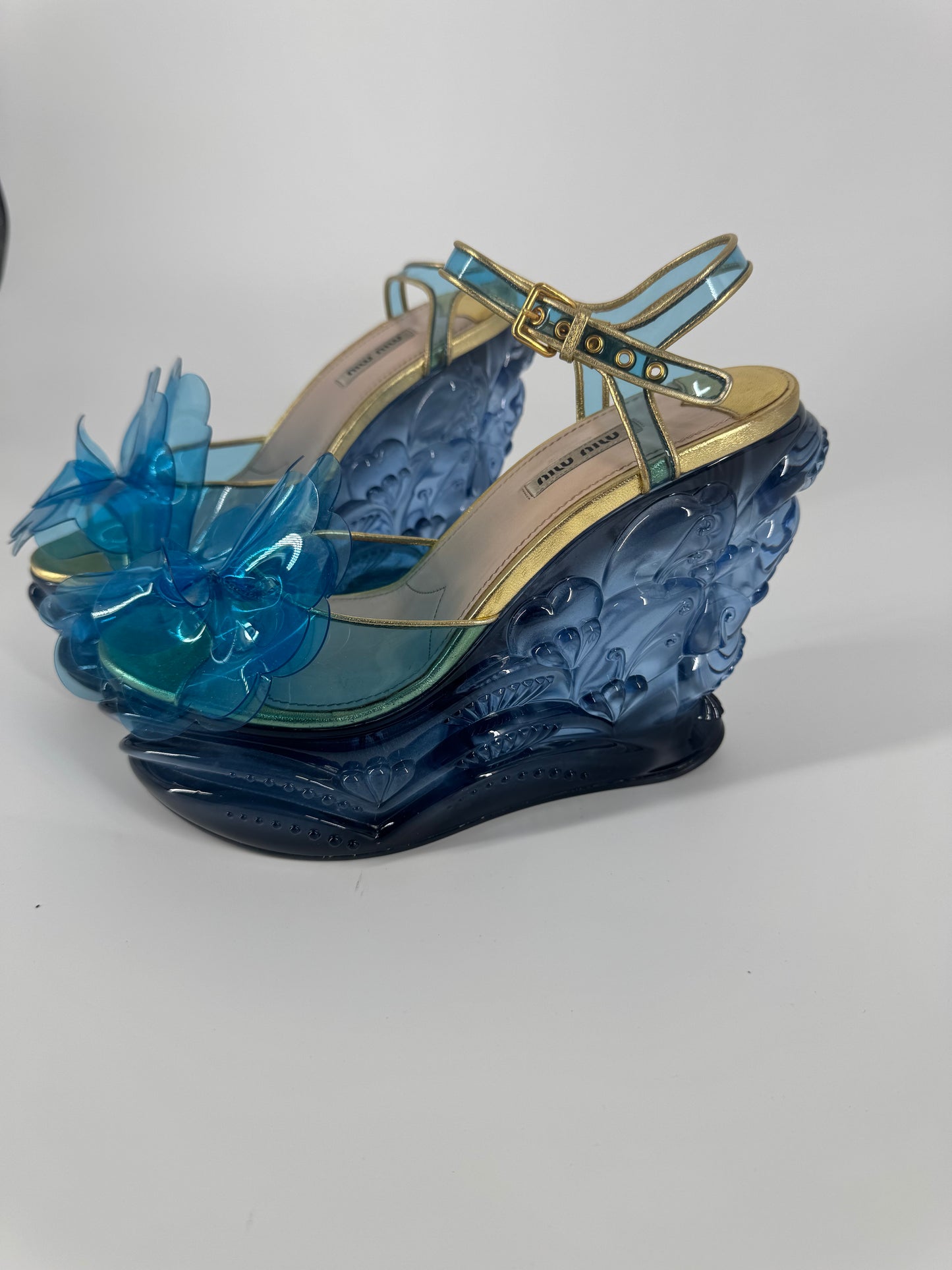 Miu Miu 'SS17' Water Wedge Sandals - EU 38.5