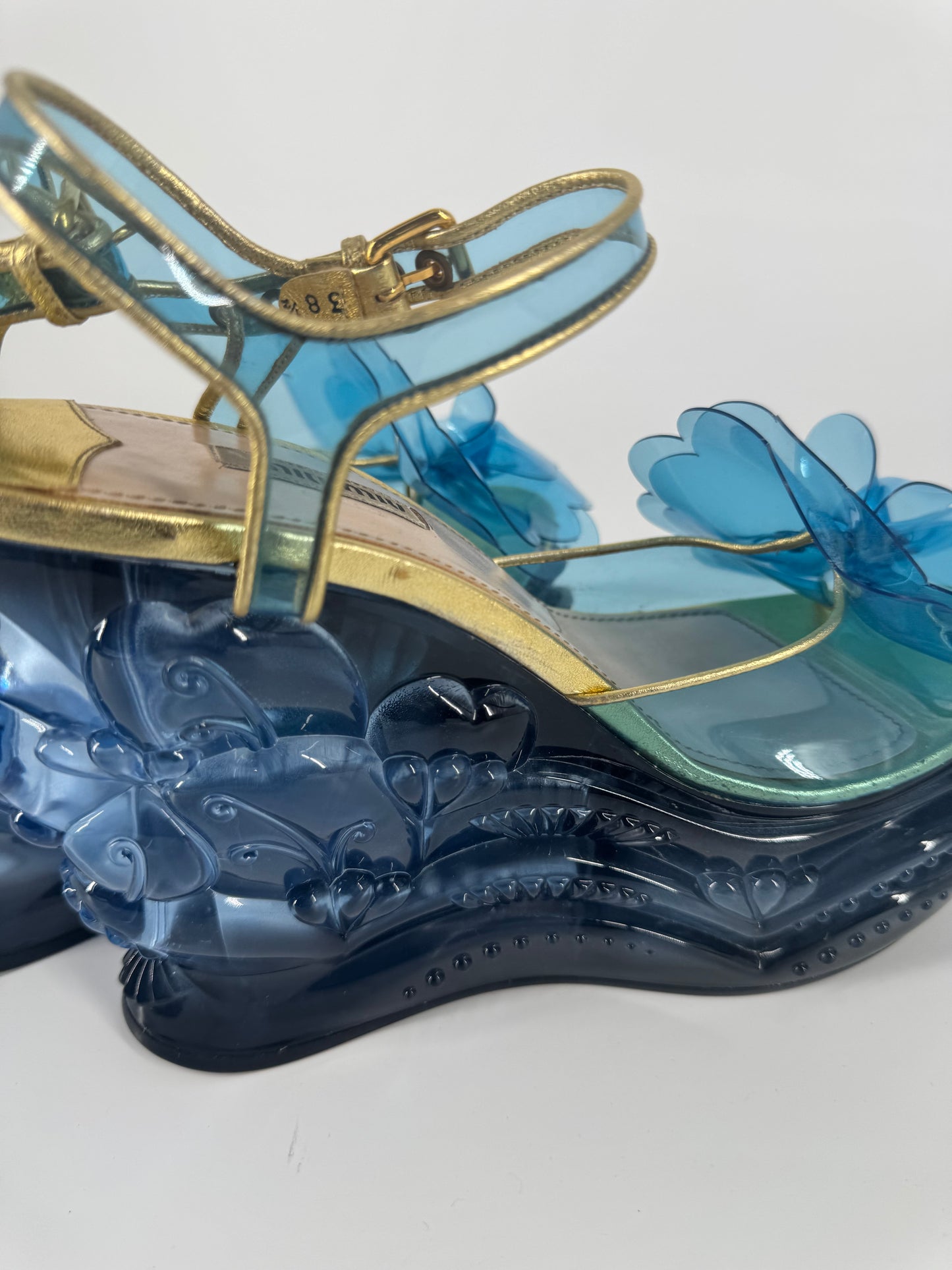 Miu Miu 'SS17' Water Wedge Sandals - EU 38.5