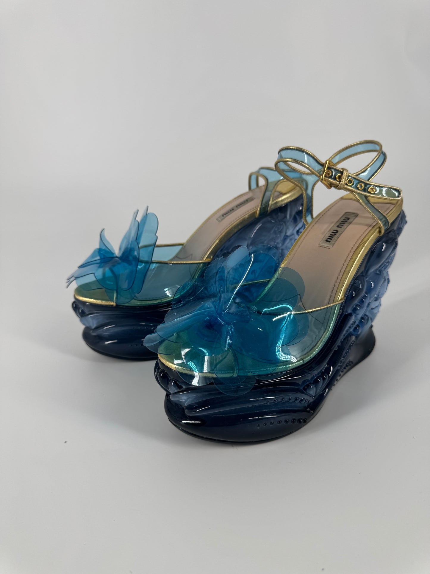 Miu Miu 'SS17' Water Wedge Sandals - EU 38.5