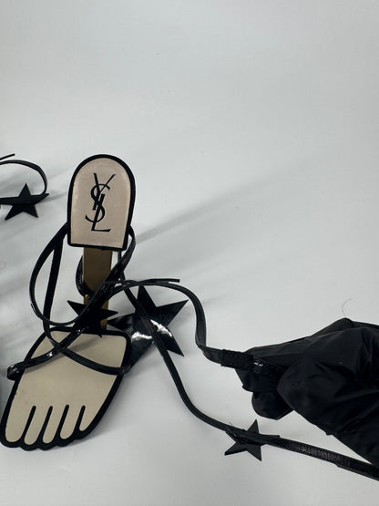 YSL SS 2008 Hero 105 Sandals (Black Stars) - EU 36