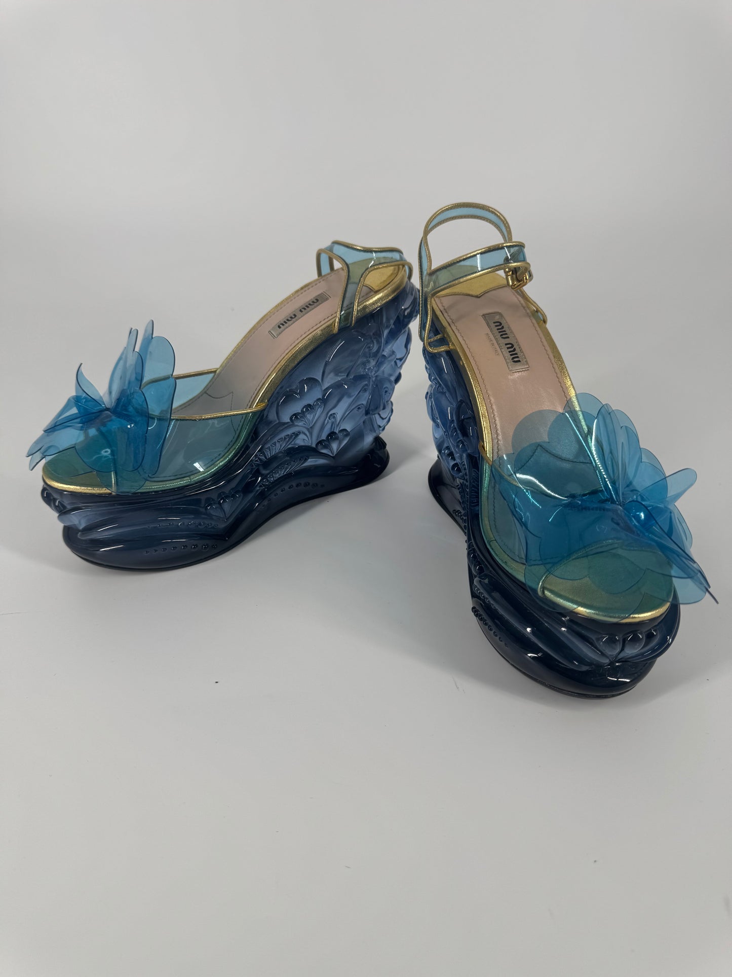 Miu Miu 'SS17' Water Wedge Sandals - EU 38.5