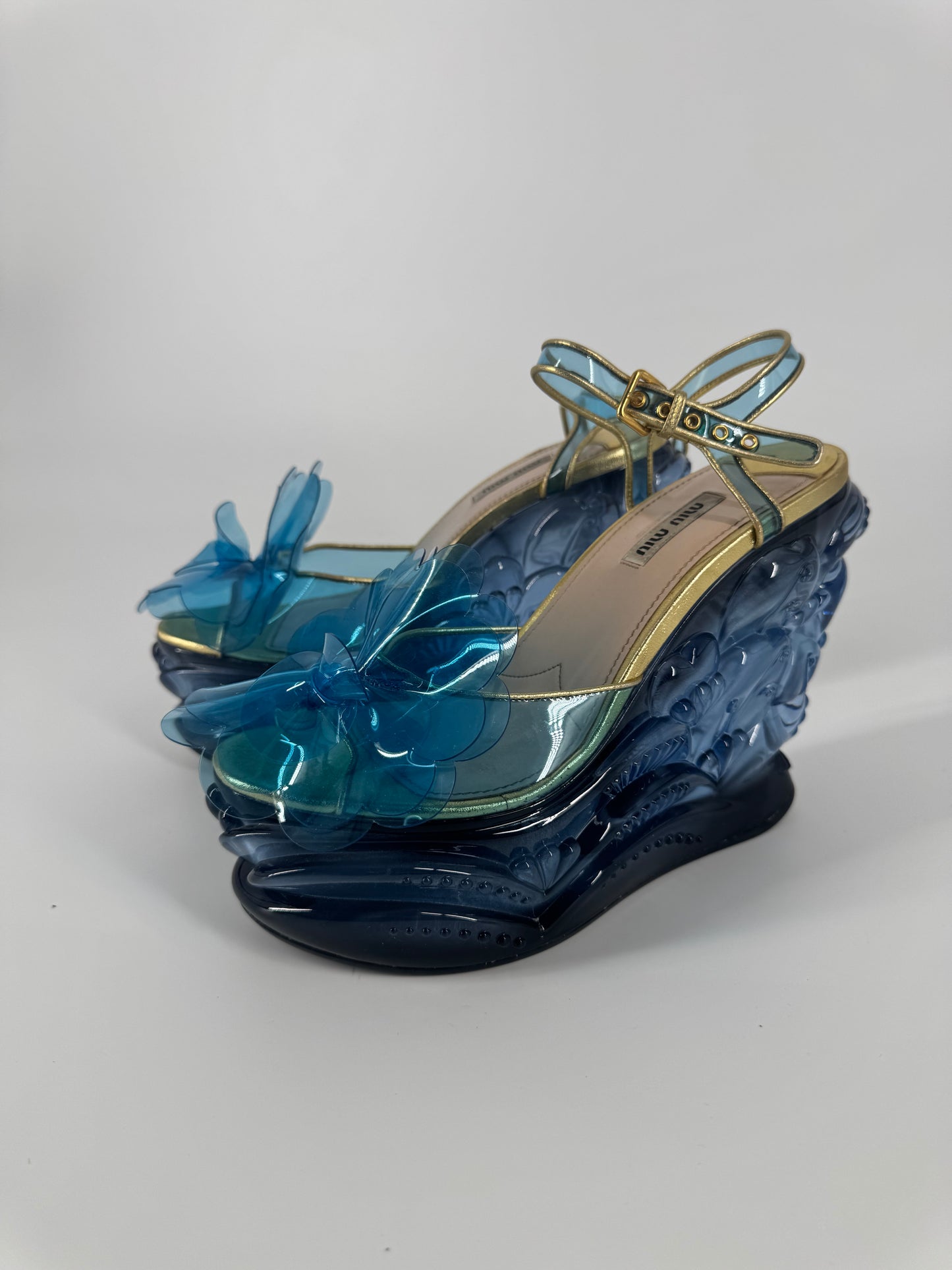 Miu Miu 'SS17' Water Wedge Sandals - EU 38.5