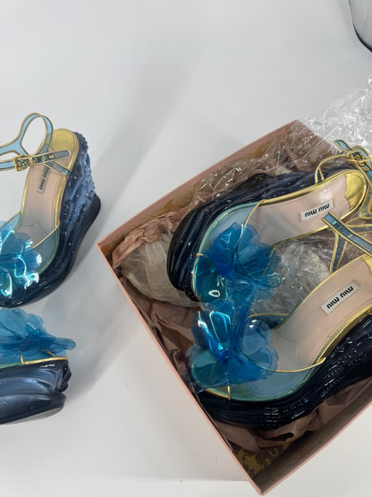 Miu Miu 'SS17' Water Wedge Sandals - EU 39 (New)