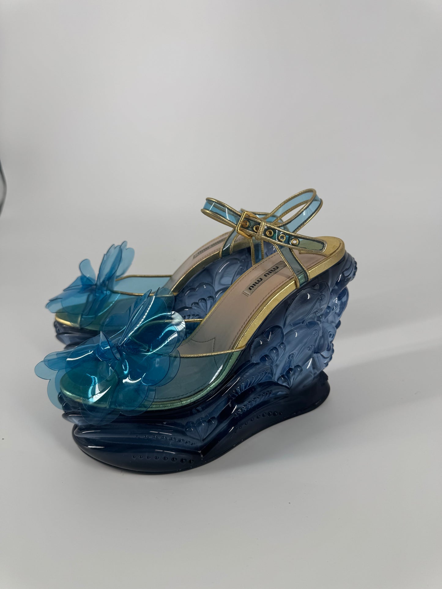 Miu Miu 'SS17' Water Wedge Sandals - EU 38.5