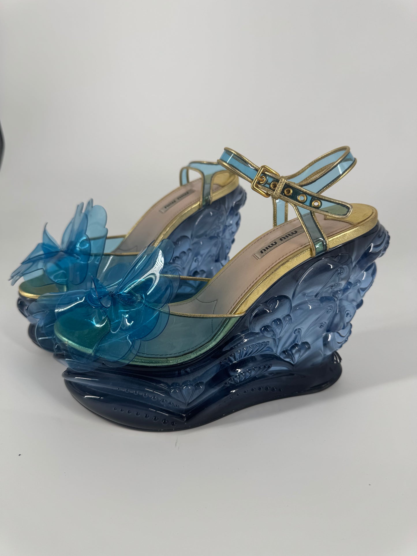 Miu Miu 'SS17' Water Wedge Sandals - EU 38.5