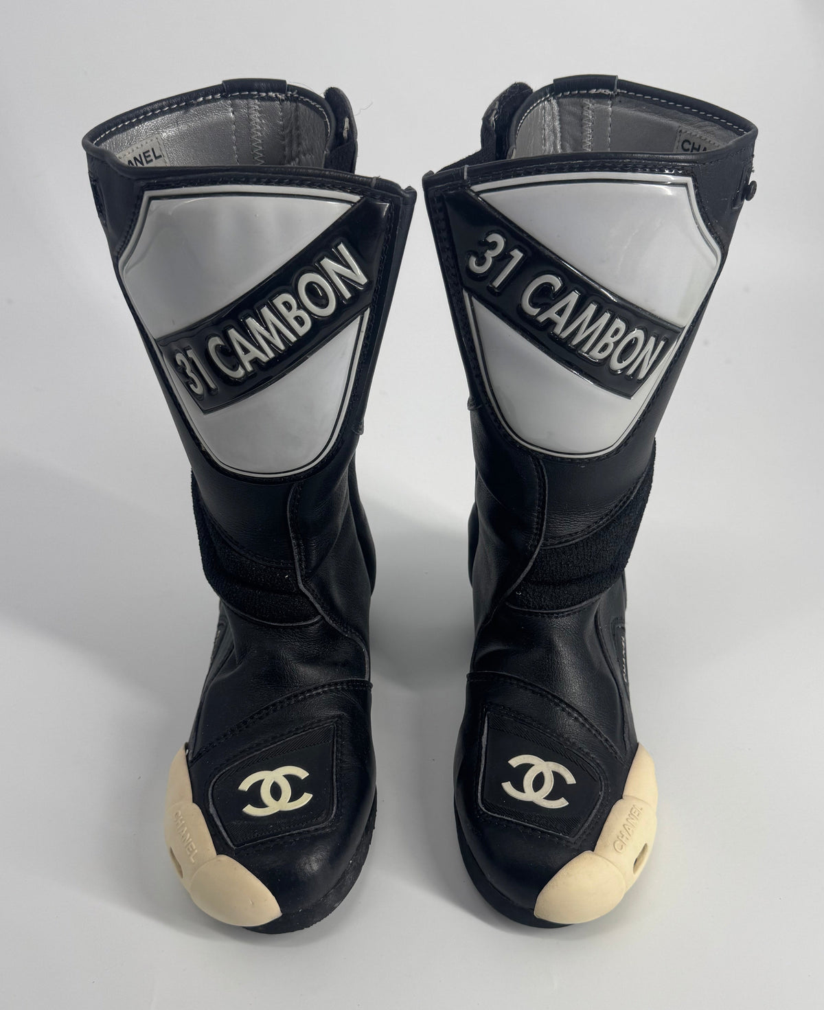 Vintage Chanel FW03 Cambon Moto Boots - EU 39