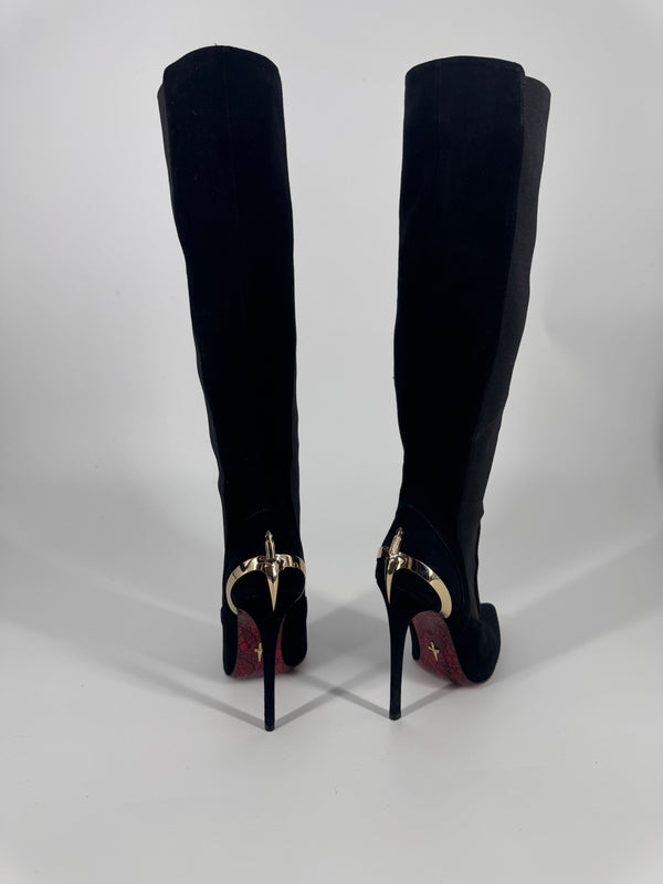 Vintage Cesare Paciotti Dagger Accented Heel Boots - EU 38