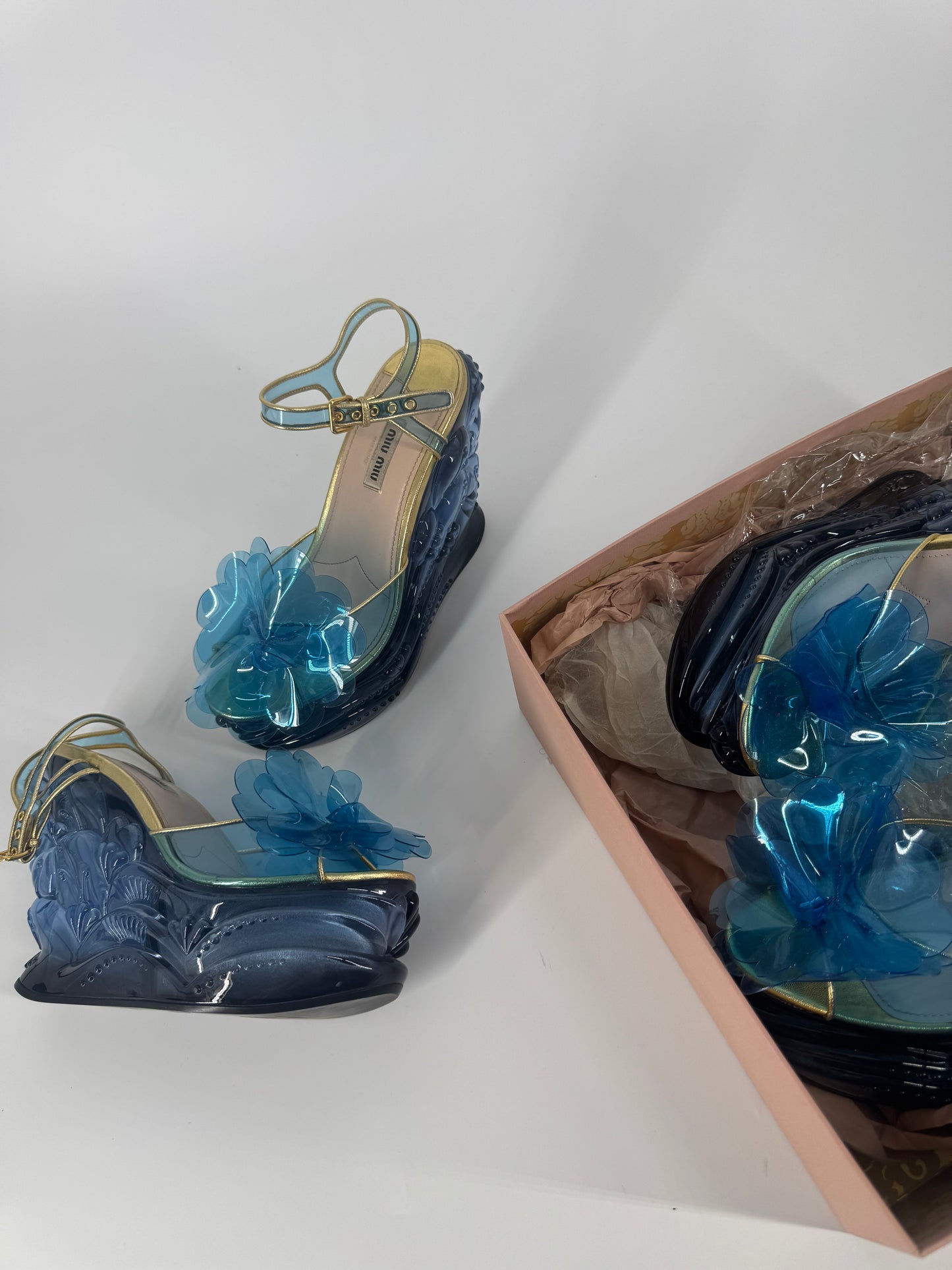 Miu Miu 'SS17' Water Wedge Sandals - EU 39 (New)