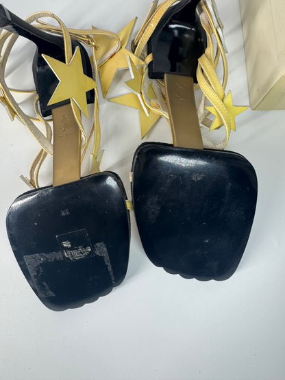 YSL SS 2008 Hero 105 Sandals (Cream Stars) - EU 39