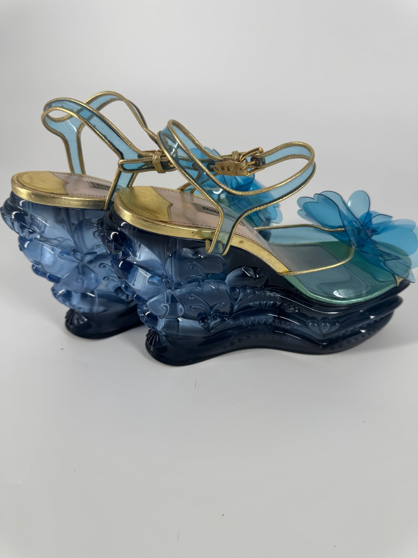 Miu Miu 'SS17' Water Wedge Sandals - EU 38.5