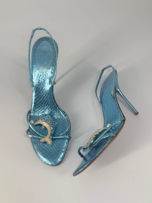 Vintage Rene Caovilla Dolphin Heels