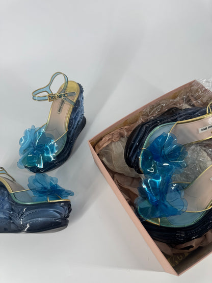 Miu Miu 'SS17' Water Wedge Sandals - EU 39 (New)