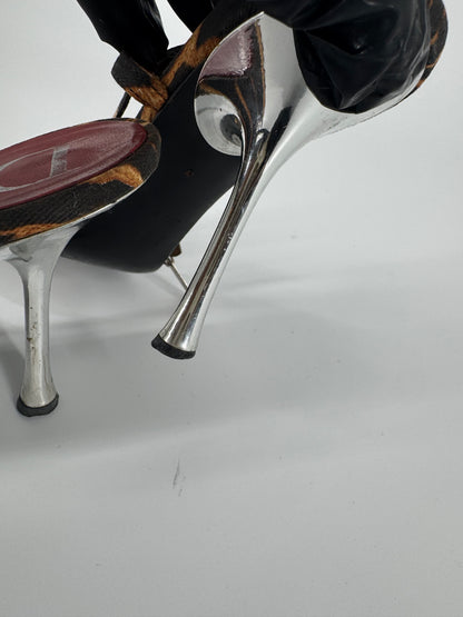 Dior F/W 2004 Leopard Dog Tag Heels