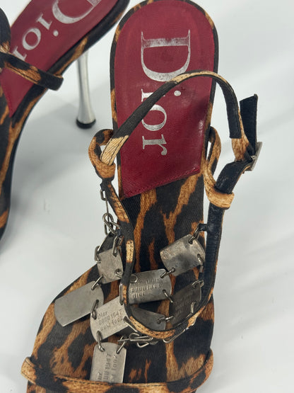 Dior F/W 2004 Leopard Dog Tag Heels