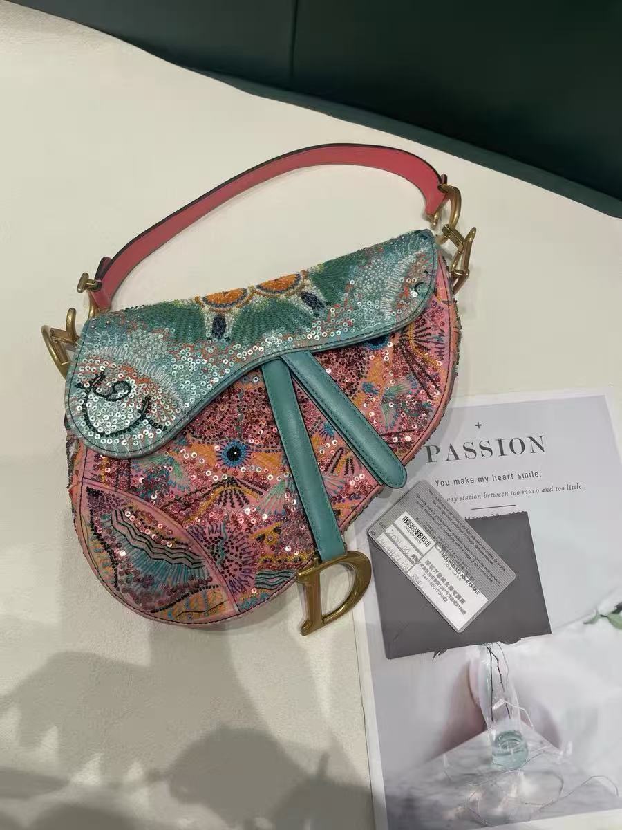 Dior “In Lights” Embellished Saddle Bag